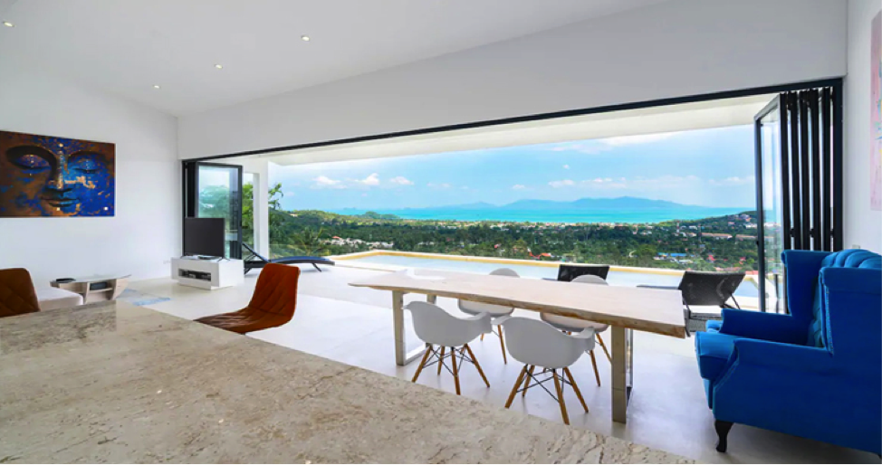 New Modern 3 Bedroom Sea View Pool Villa in Bophut