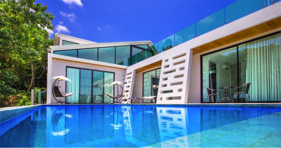 New Modern 4 Bed Private Pool Villa in Tranquil Lamai