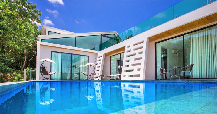 Luxury 4 Bedroom Sea-view Pool Villa on Lamai Hillside