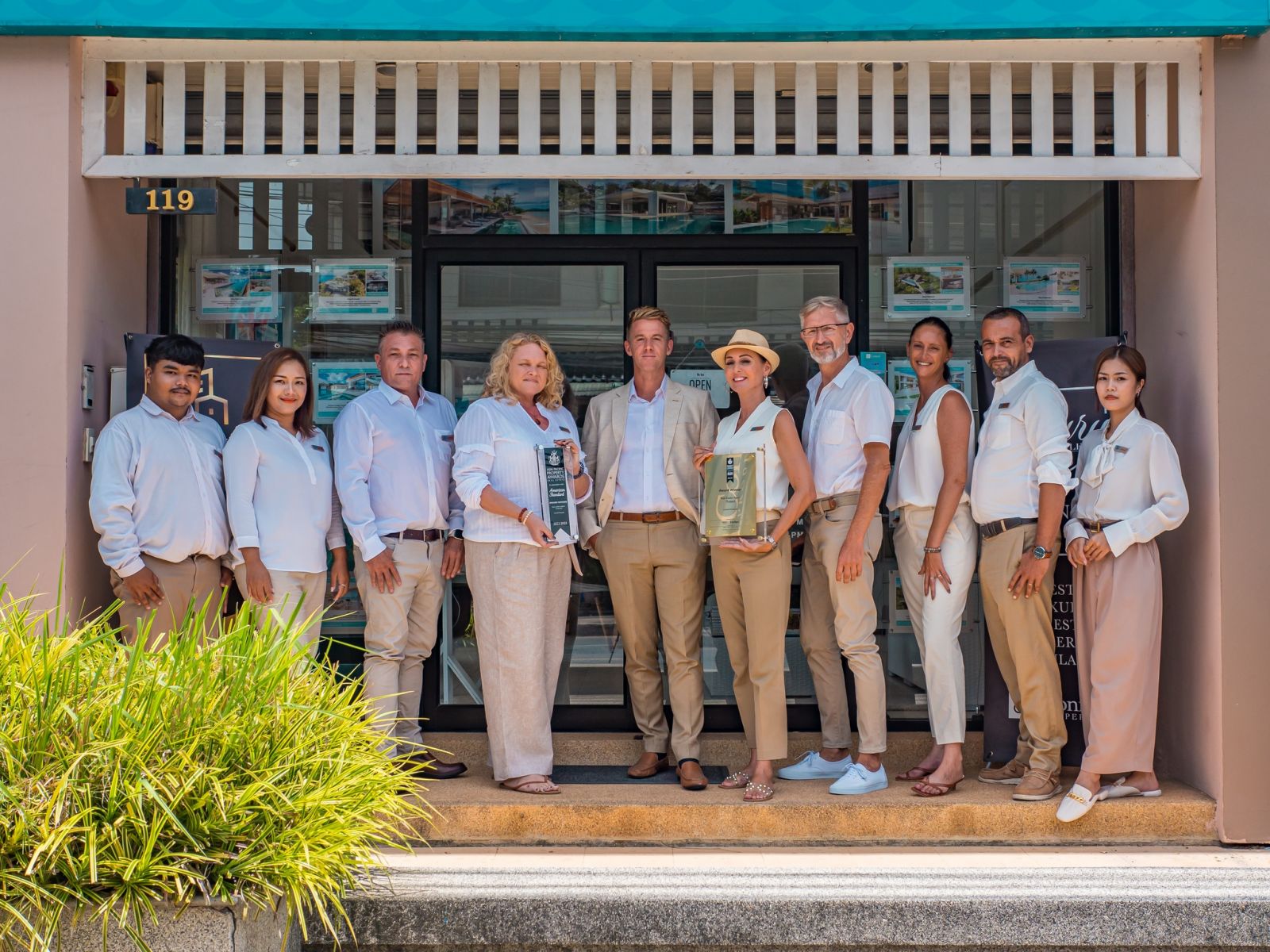 conrad properties receiving their 2022 winner award 