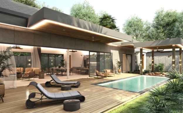 Balinese Style 3 Bed Modern Pool Villas in Bophut