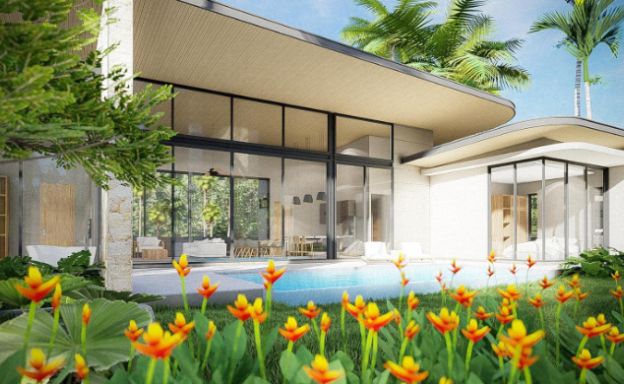 Charming 3 Bed Garden Pool Villas for Sale in Maenam