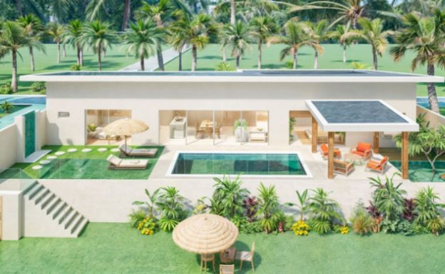 Charming 3 Bedroom Garden Pool Villas in Maenam