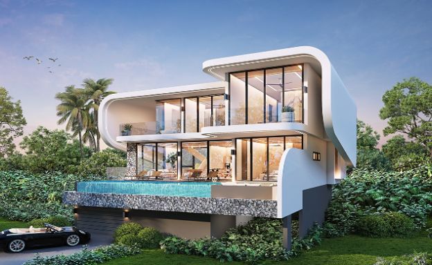 Modern 3 Bedroom Luxury Sea View Villas in Bophut