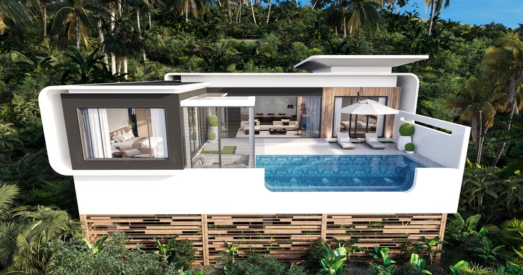 New Luxury 3 Bed Modern Pool Villas in Chaweng Hills