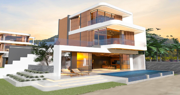 New Modern 3 Bed Beachfront Luxury Villas in Laem Yai
