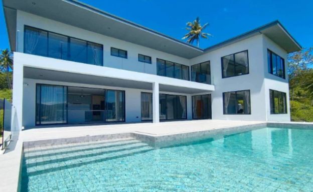 New Modern 4 Bed Sea View Villa for Sale in Bophut
