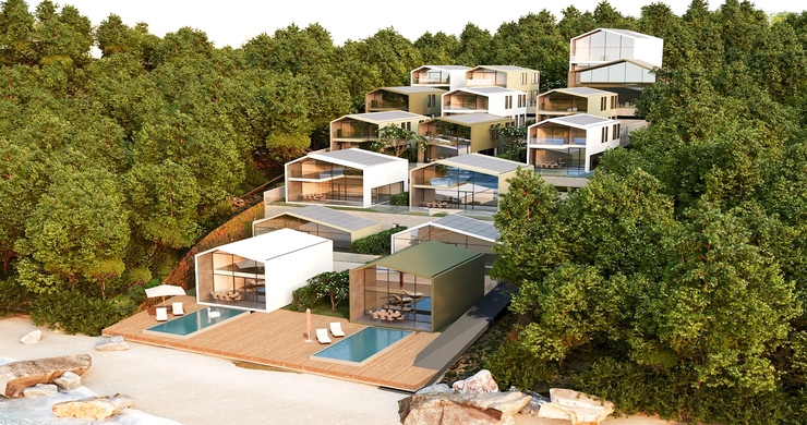 New Modern 5 Bed Beachfront Villas in Lamai