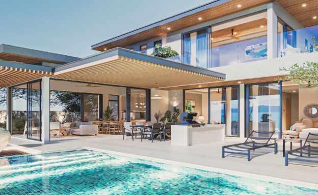 Stylish 3-4 Bed Luxury Sea View Villas in Chaweng Noi