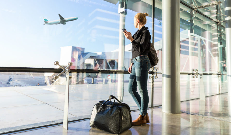 a woman at the airport