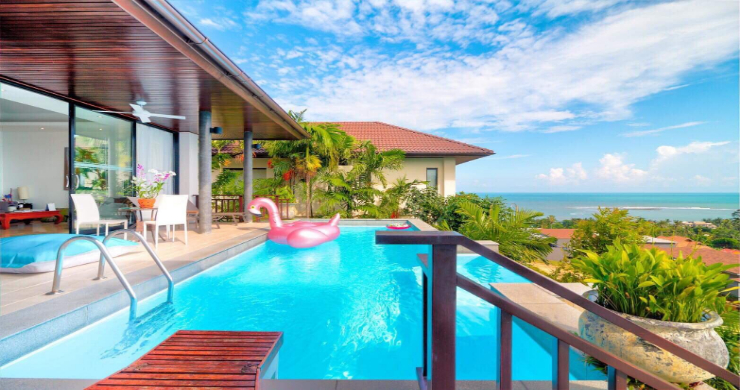 Tropical Modern 3 Bedroom Sea View Villa in Lamai